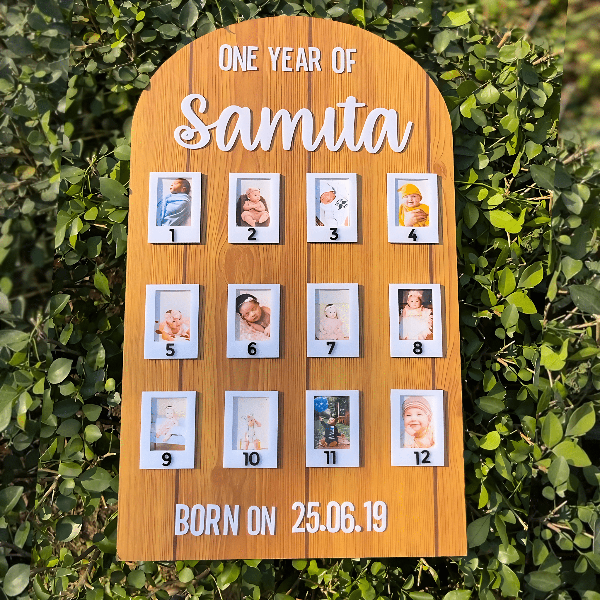 12 Month Photo Frame - Baby Birthday Gift