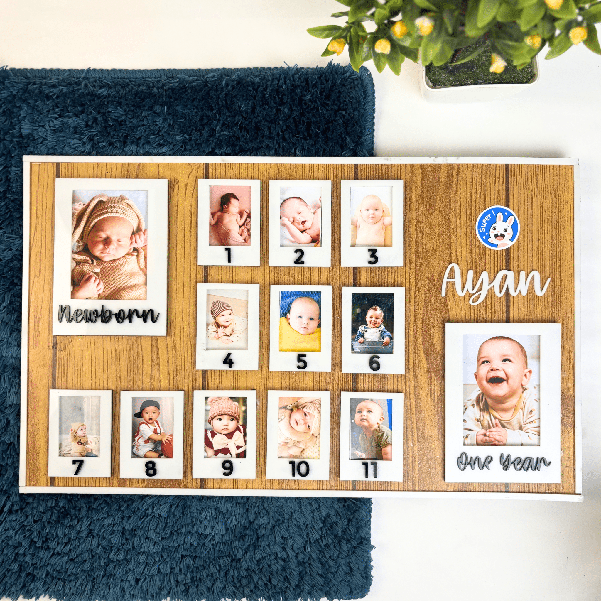 1st Year Photo Frame - Baby Photo Board