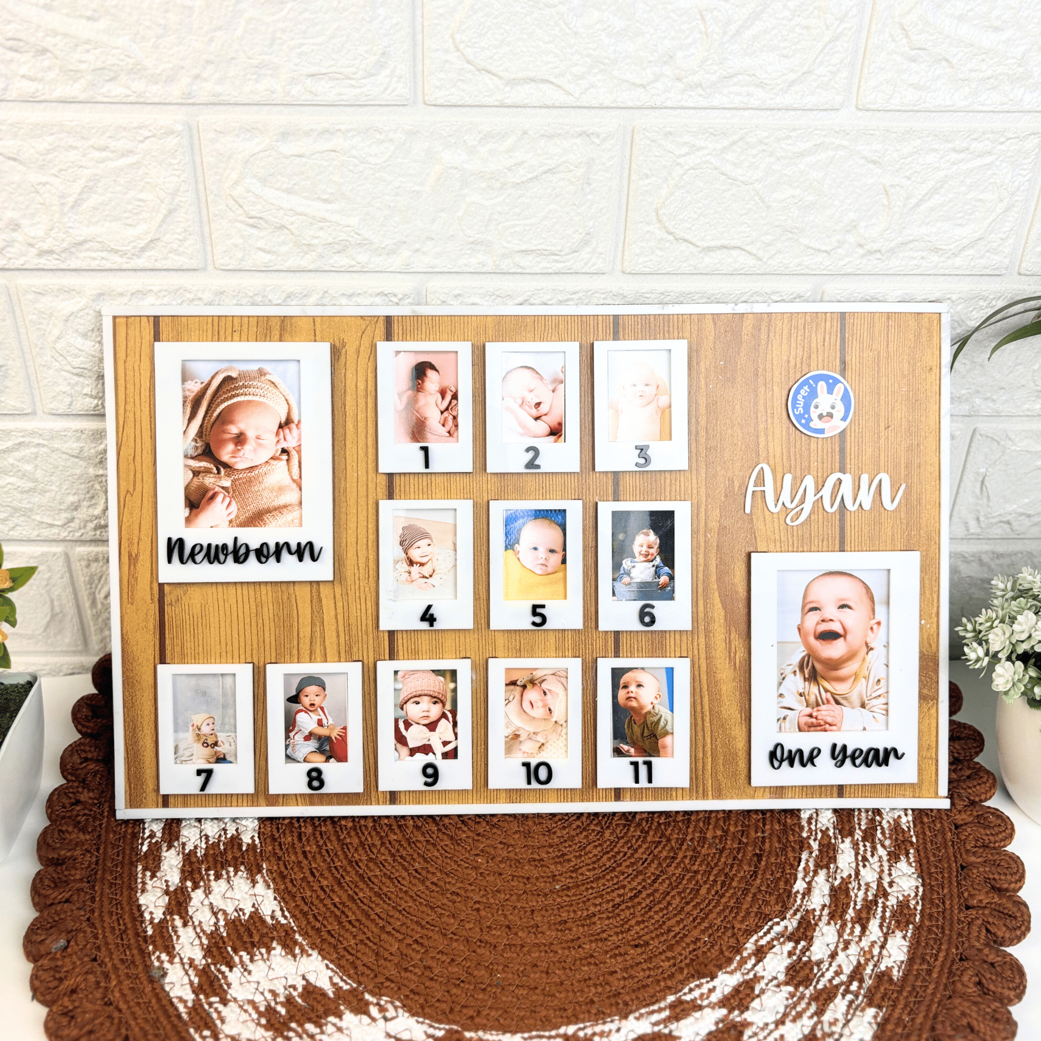 1st Year Photo Frame - Baby Photo Board