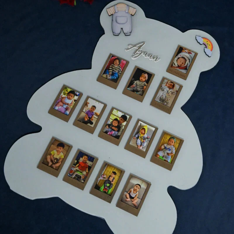 Baby Photo Board-Teddy Shape