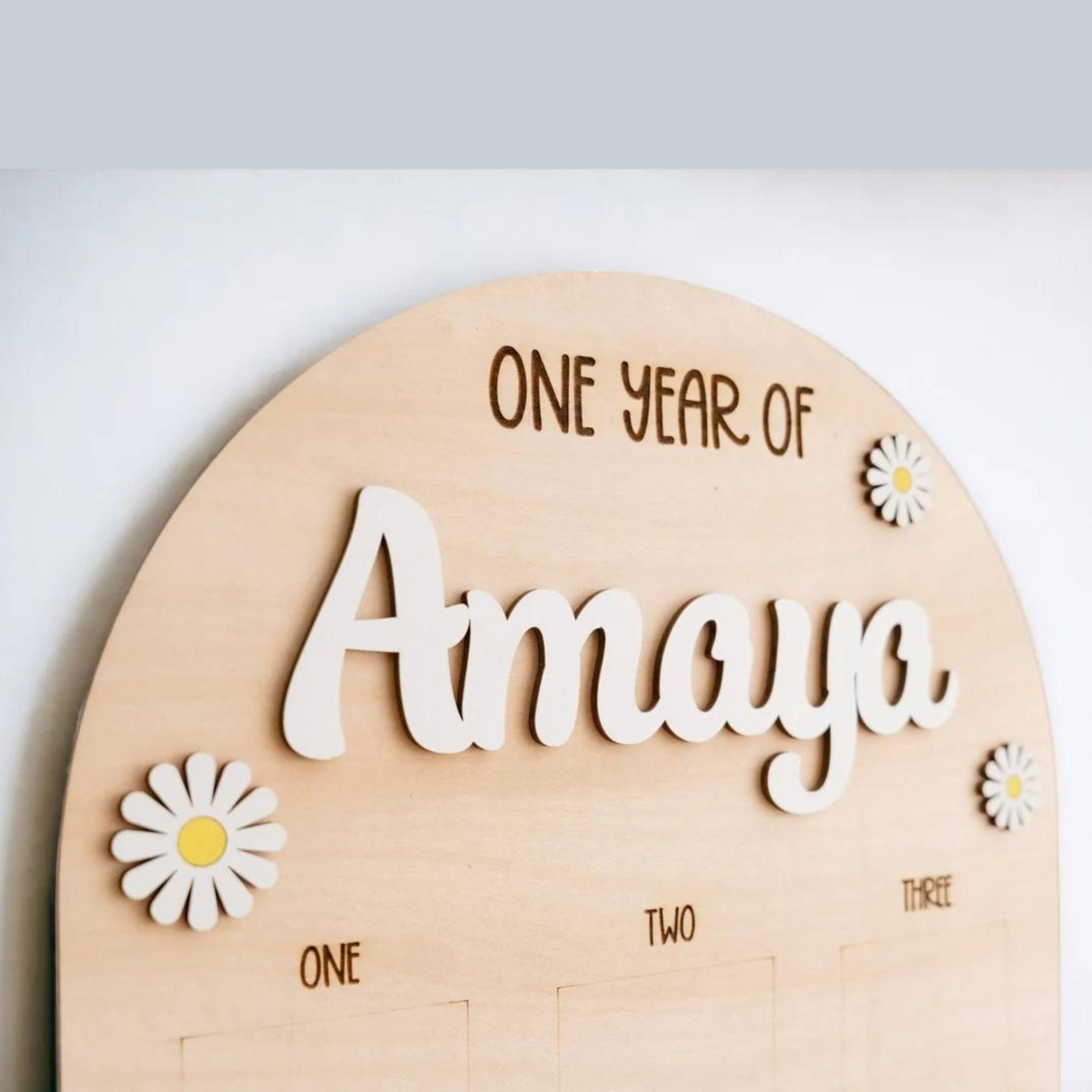 Baby Monthly Photo Board - Milestone Picture Frame for Newborns