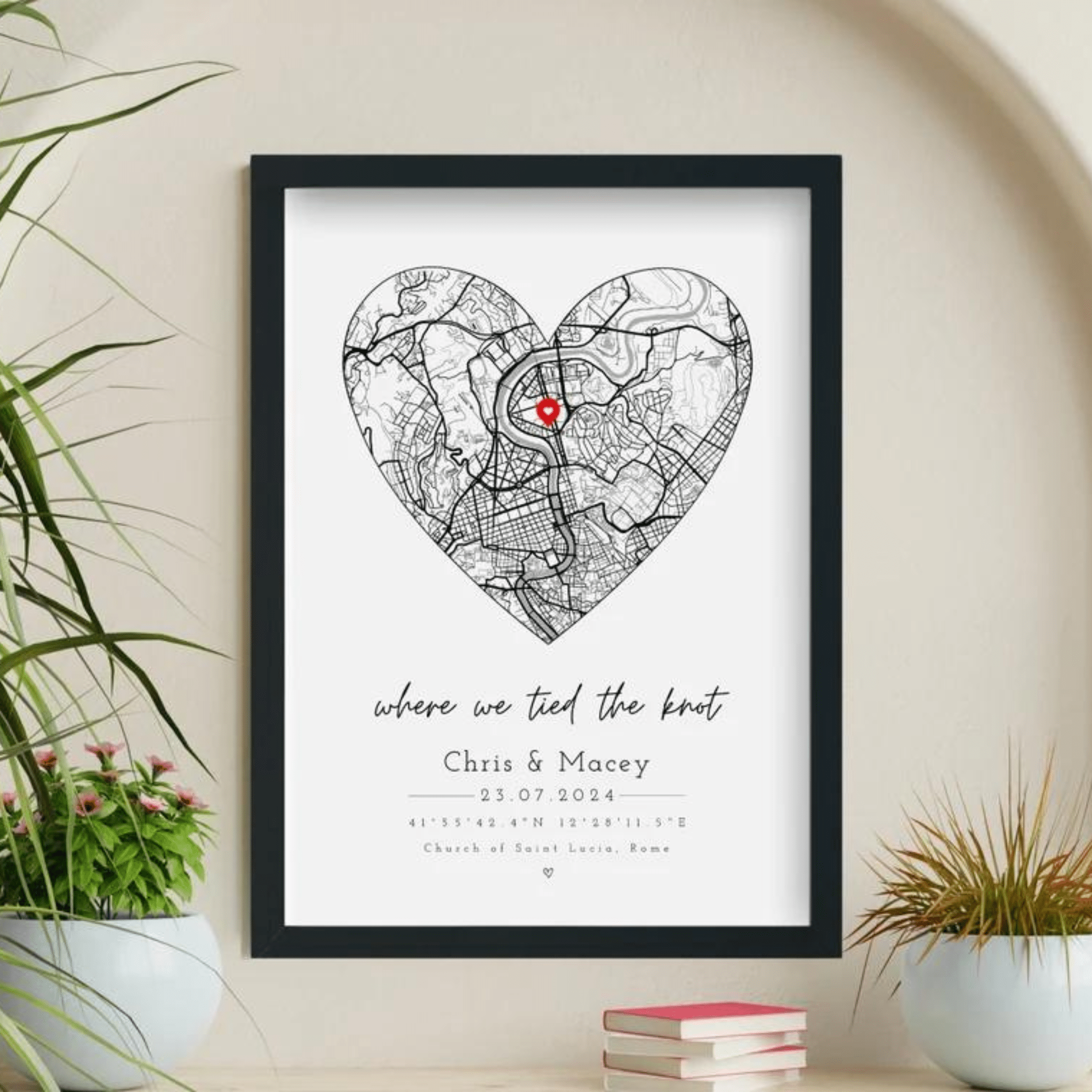 First Date Frame - Personalized Wedding Anniversary Gift