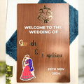 Hindu Wedding Welcome Board