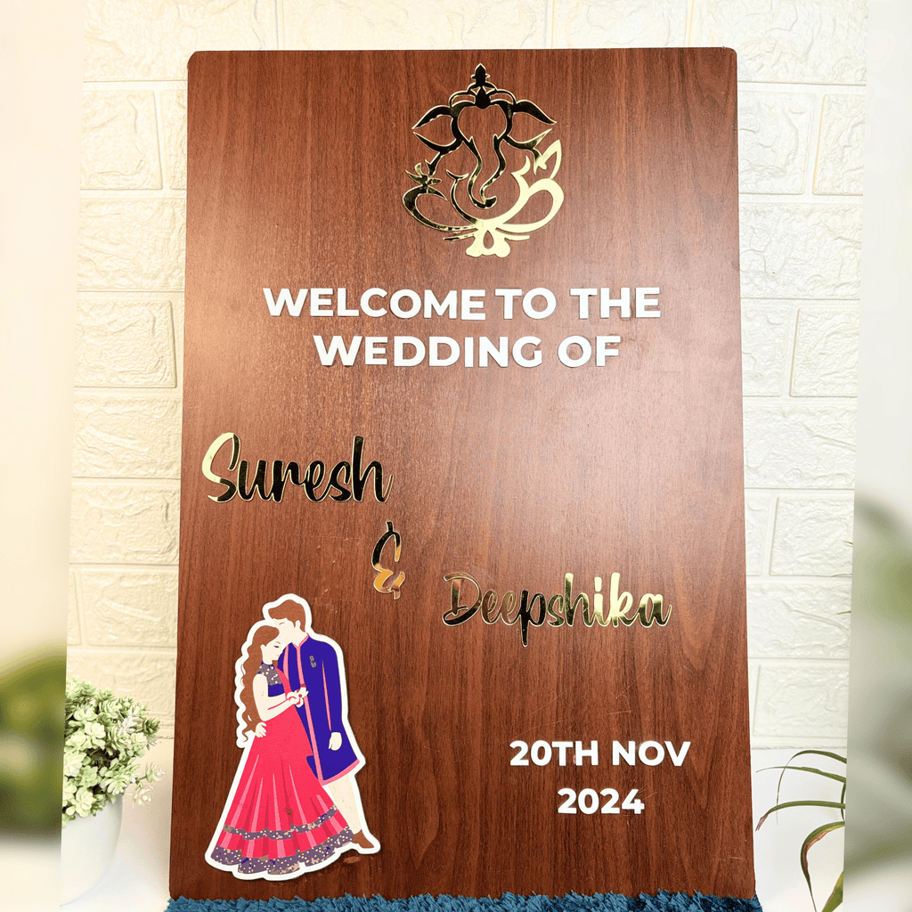 Hindu Wedding Welcome Board