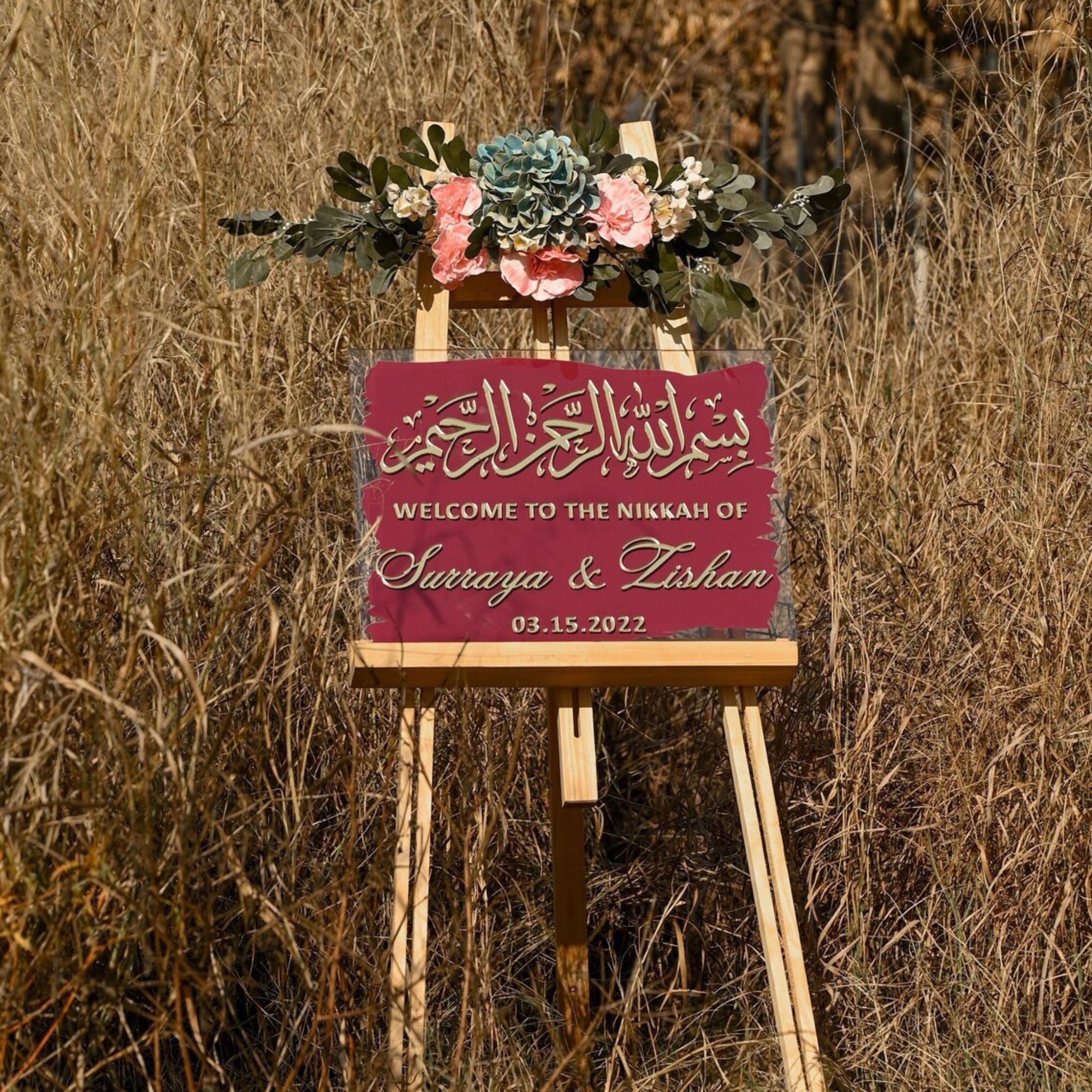Wedding Welcome Board - Nikkah Sign Islamic Sign